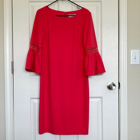 Jessica Howard Dresses & Skirts - Jessica Howard pink sheath quarter sleeve bell sleeve